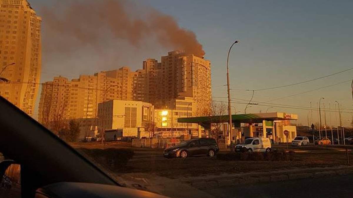 Пожар в столичной многоэтажке Пожар в столичной многоэтажке