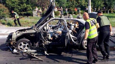 Взрыв авто тесла